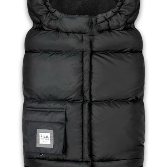 7 A.M. Enfant Black Kids Puffer Vest